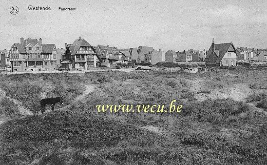 ancienne carte postale de Westende Panorama