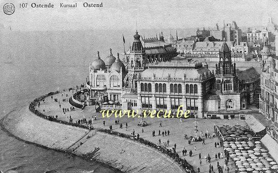 ancienne carte postale de Ostende Kursaal