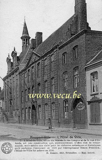 postkaart van Nieuwpoort L'Hôtel de ville