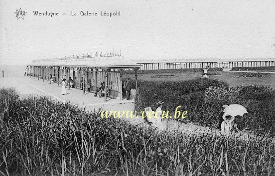 ancienne carte postale de Wenduyne La Galerie Léopold