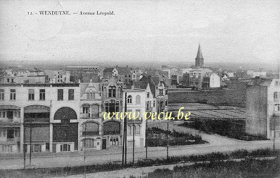 ancienne carte postale de Wenduyne Avenue Léopold