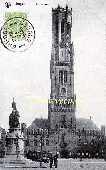 ancienne carte postale de Bruges Le Beffroi