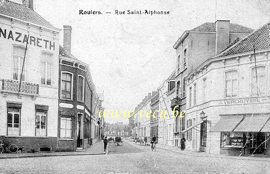ancienne carte postale de Roulers Rue Saint-Alphonse