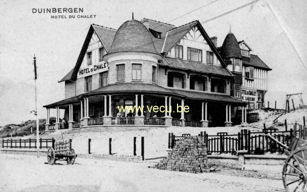 ancienne carte postale de Duinbergen Hôtel du Châlet