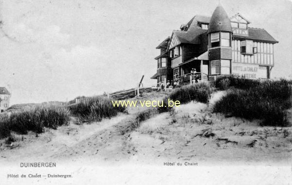 ancienne carte postale de Duinbergen Hôtel du Chalet