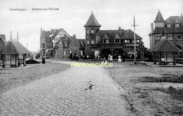 ancienne carte postale de Duinbergen Station du Vicinal