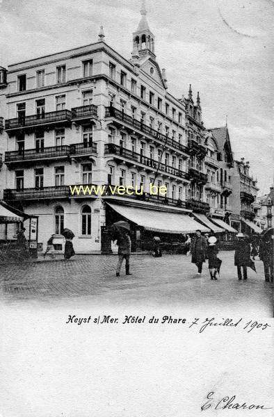 ancienne carte postale de Heyst Hôtel du phare