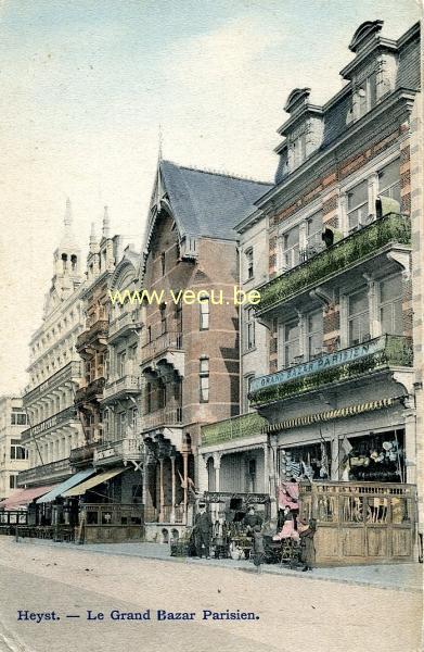 ancienne carte postale de Heyst Le grand bazar Parisien