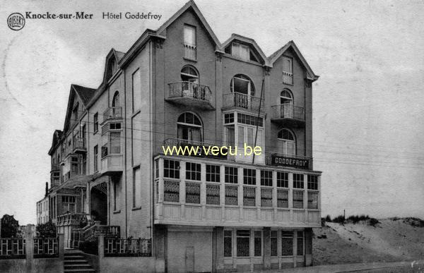 ancienne carte postale de Knokke Hôtel Goddefroy