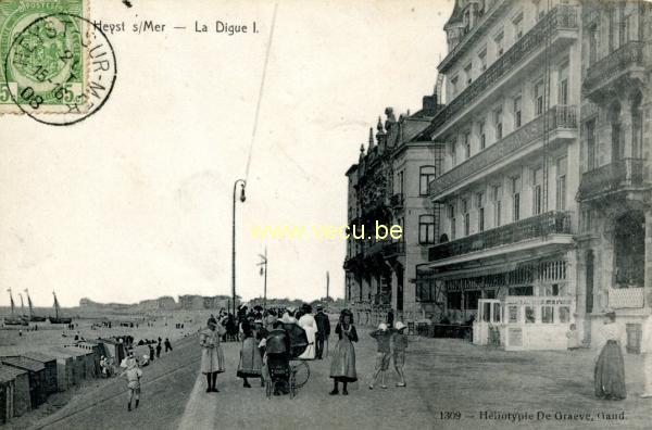 ancienne carte postale de Heyst La Digue