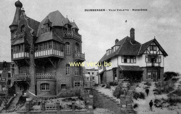 ancienne carte postale de Duinbergen Villa Violette - Herbières