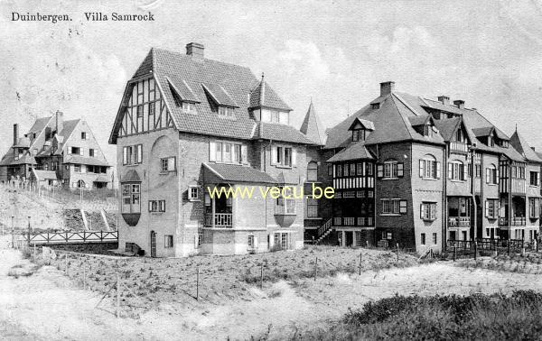 ancienne carte postale de Duinbergen Villa Samrock