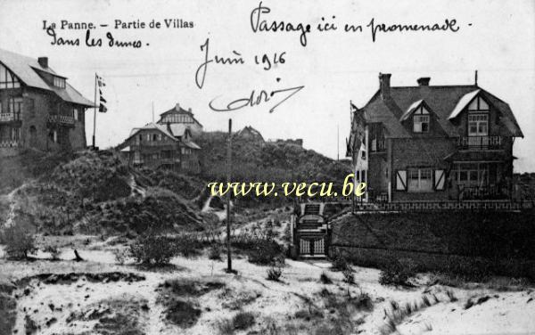 postkaart van De Panne Partie de Villas