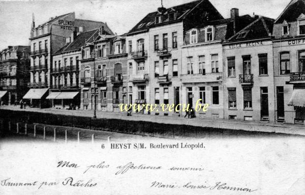ancienne carte postale de Heyst Boulevard Léopold