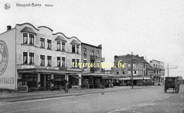 ancienne carte postale de Nieuport Hôtels