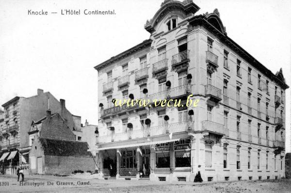 ancienne carte postale de Knokke L'hôtel continental