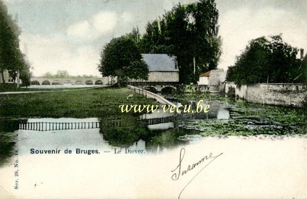ancienne carte postale de Bruges Le Diever
