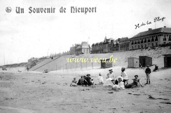 ancienne carte postale de Nieuport Un souvenir de Nieuport