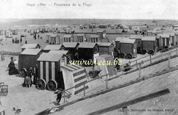 ancienne carte postale de Heyst Panorama de la plage