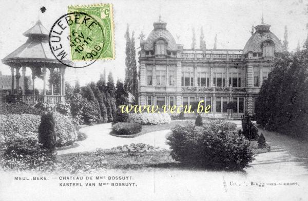 ancienne carte postale de Meulebeke Château de Mme Bossuyt