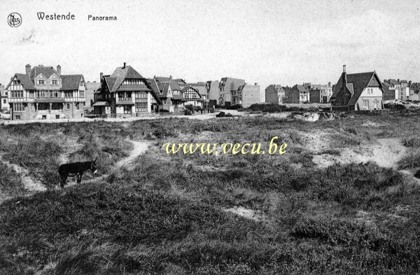 ancienne carte postale de Westende Panorama