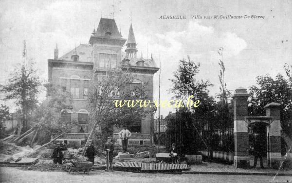 ancienne carte postale de Aarsele Villa van M. Guillaume De Clercq