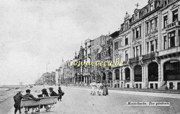 ancienne carte postale de Middelkerke Vue générale