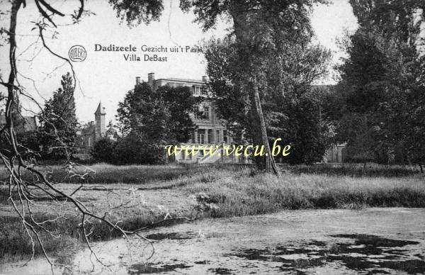 ancienne carte postale de Dadizele Vue depuis le parc - Villa DeBast