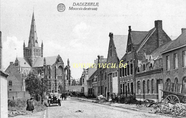ancienne carte postale de Dadizele Moorsledestraat