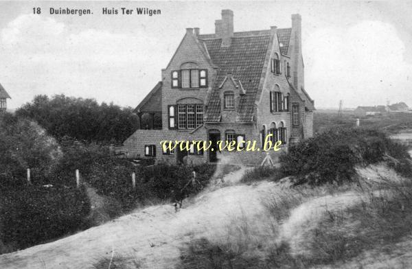 ancienne carte postale de Duinbergen Huis Ter Wilgen