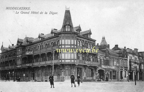 postkaart van Middelkerke Le grand hôtel de la digue