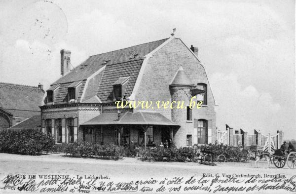 ancienne carte postale de Westende Le Lekkerbek