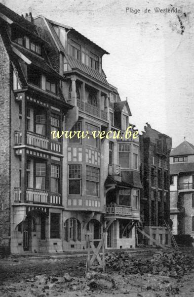 ancienne carte postale de Westende Plage de Westende