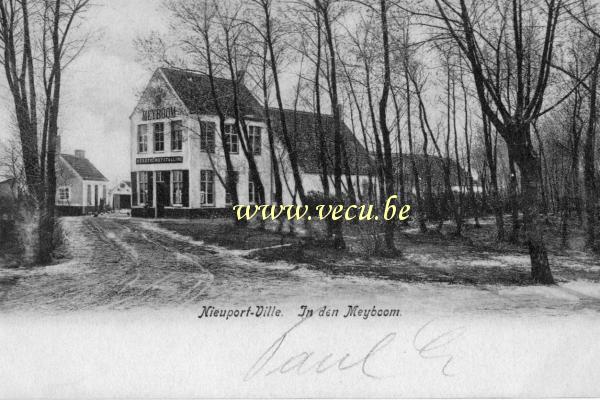 ancienne carte postale de Nieuport In den Meyboom