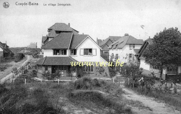 ancienne carte postale de Coxyde Le village Sénégalais