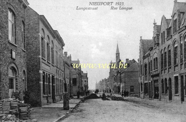 ancienne carte postale de Nieuport Rue Longue
