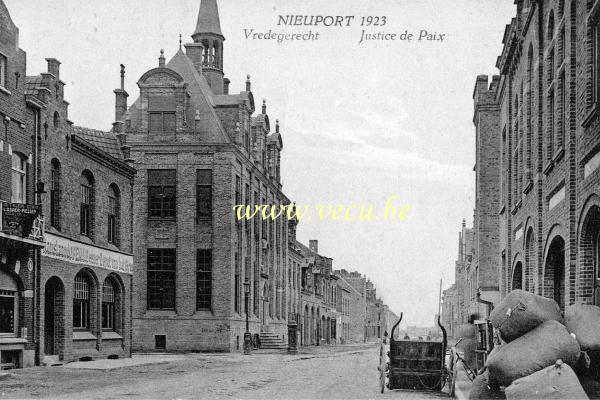 ancienne carte postale de Nieuport Justice de Paix