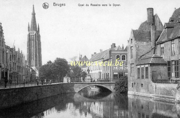 postkaart van Brugge  De Rozenhoedkaai en de Dijver