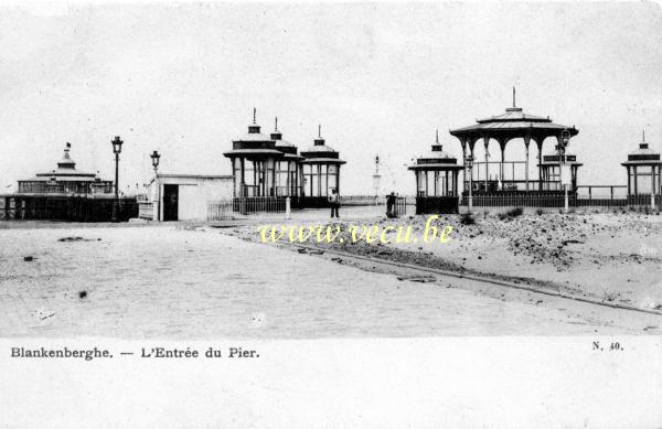ancienne carte postale de Blankenberge L'entrée du Pier