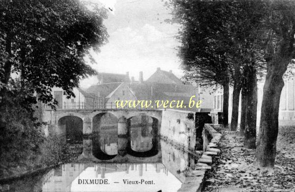 ancienne carte postale de Dixmude Vieux-Pont
