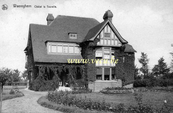 ancienne carte postale de Waregem Châlet la Tourelle