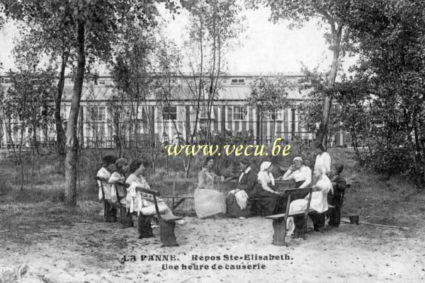 postkaart van De Panne Repos Sainte Elisabeth - Une heure de causerie