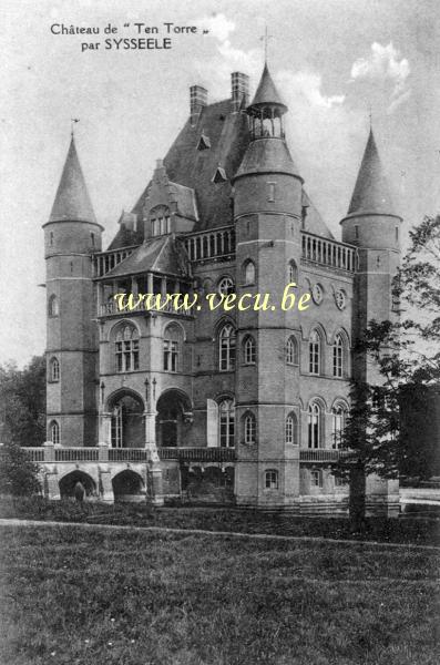 ancienne carte postale de Sijsele Château de Ten Torre par Sysseele