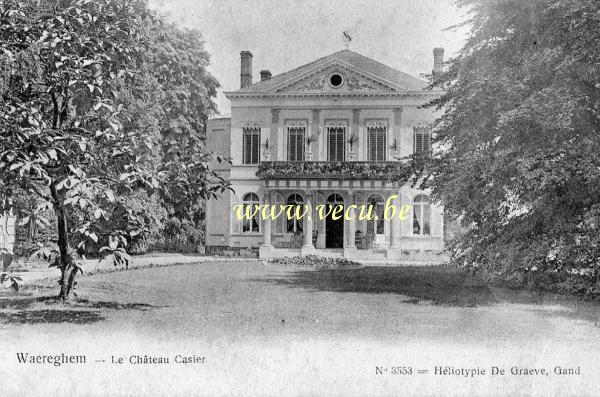 ancienne carte postale de Waregem Le château Casier