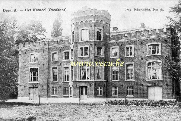 postkaart van Deerlijk Het kasteel (Oostkant)
