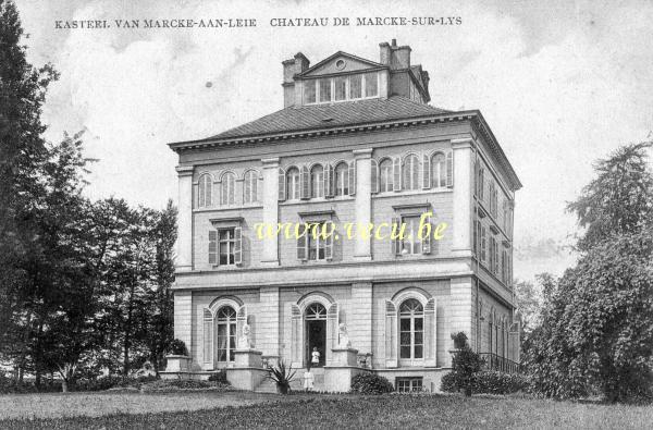 ancienne carte postale de Marke Château de Marcke sur Lys