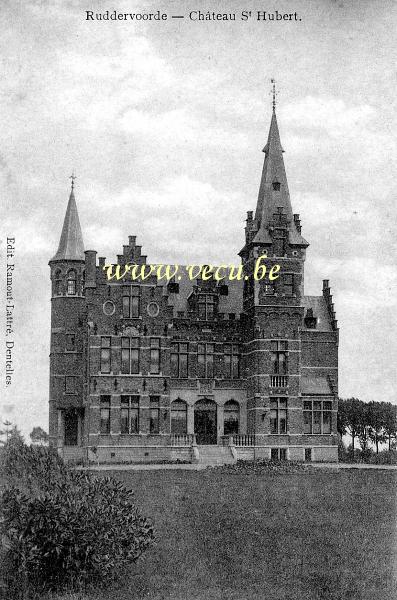 ancienne carte postale de Oostkamp Ruddervoorde - Château St Hubert