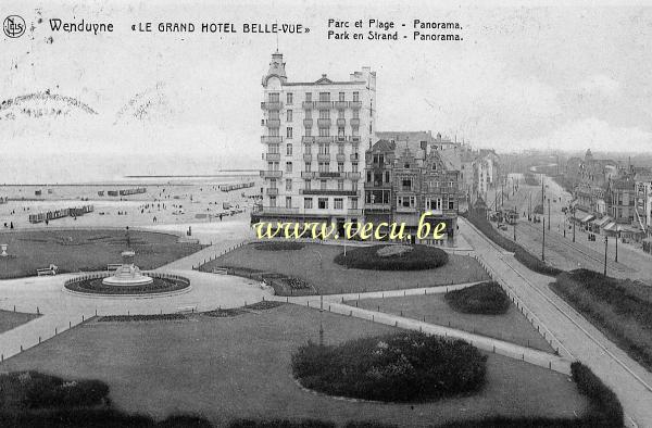 ancienne carte postale de Wenduyne Parc et Plage - Panorama