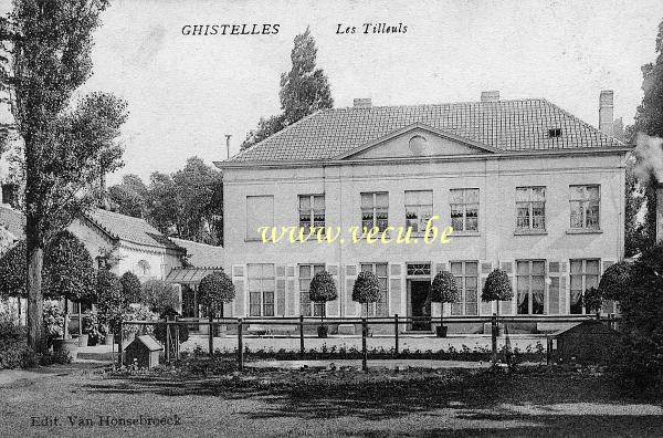 ancienne carte postale de Gistel Les Tilleuls