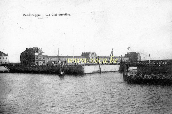 ancienne carte postale de Zeebruges La cité ouvrière
